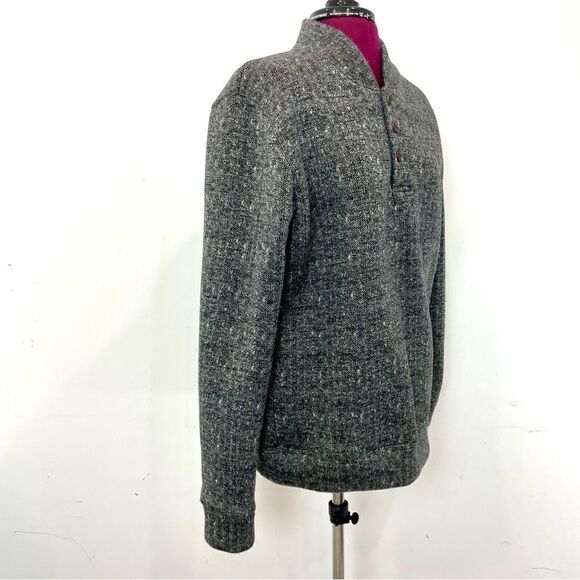 Ecru Men's Quarter-Zip Sweatshirt Soft Fleece - Picture 4 of 9